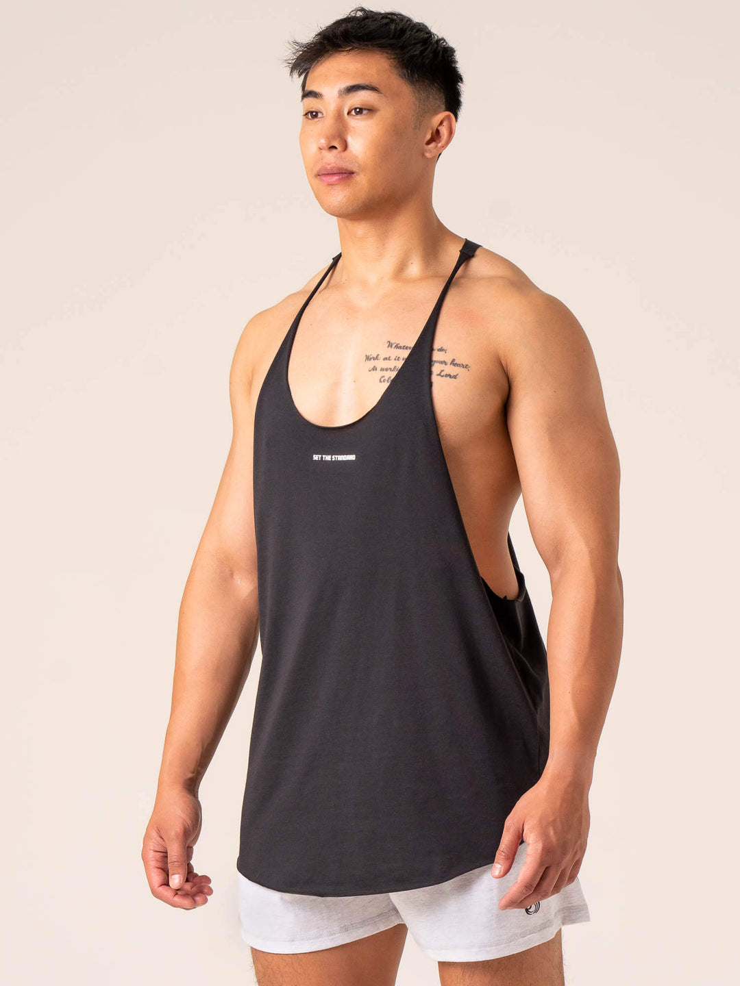Emerge Arnie T-Back - Faded Black Clothing Ryderwear