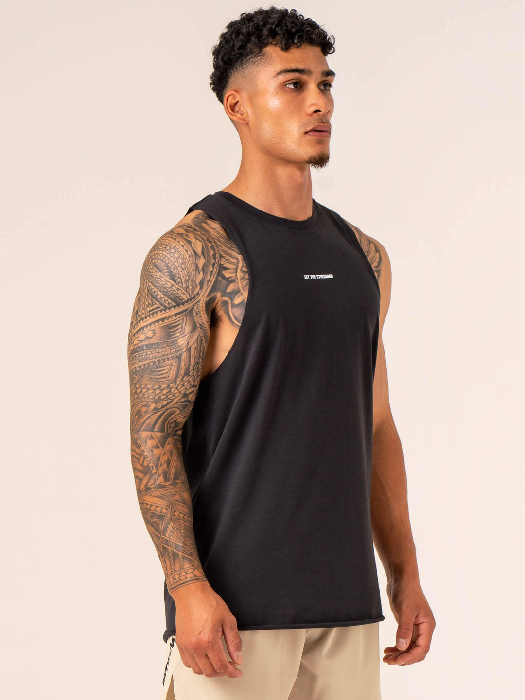Emerge Drop Armhole Tank - Faded Black Clothing Ryderwear