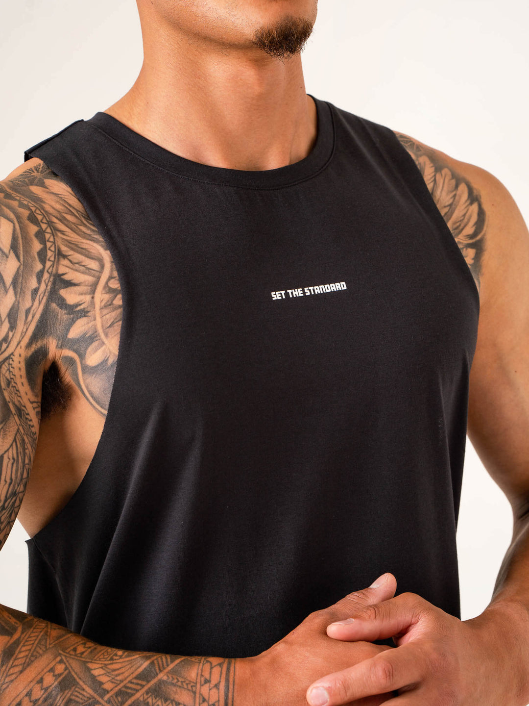 Emerge Drop Armhole Tank - Faded Black Clothing Ryderwear