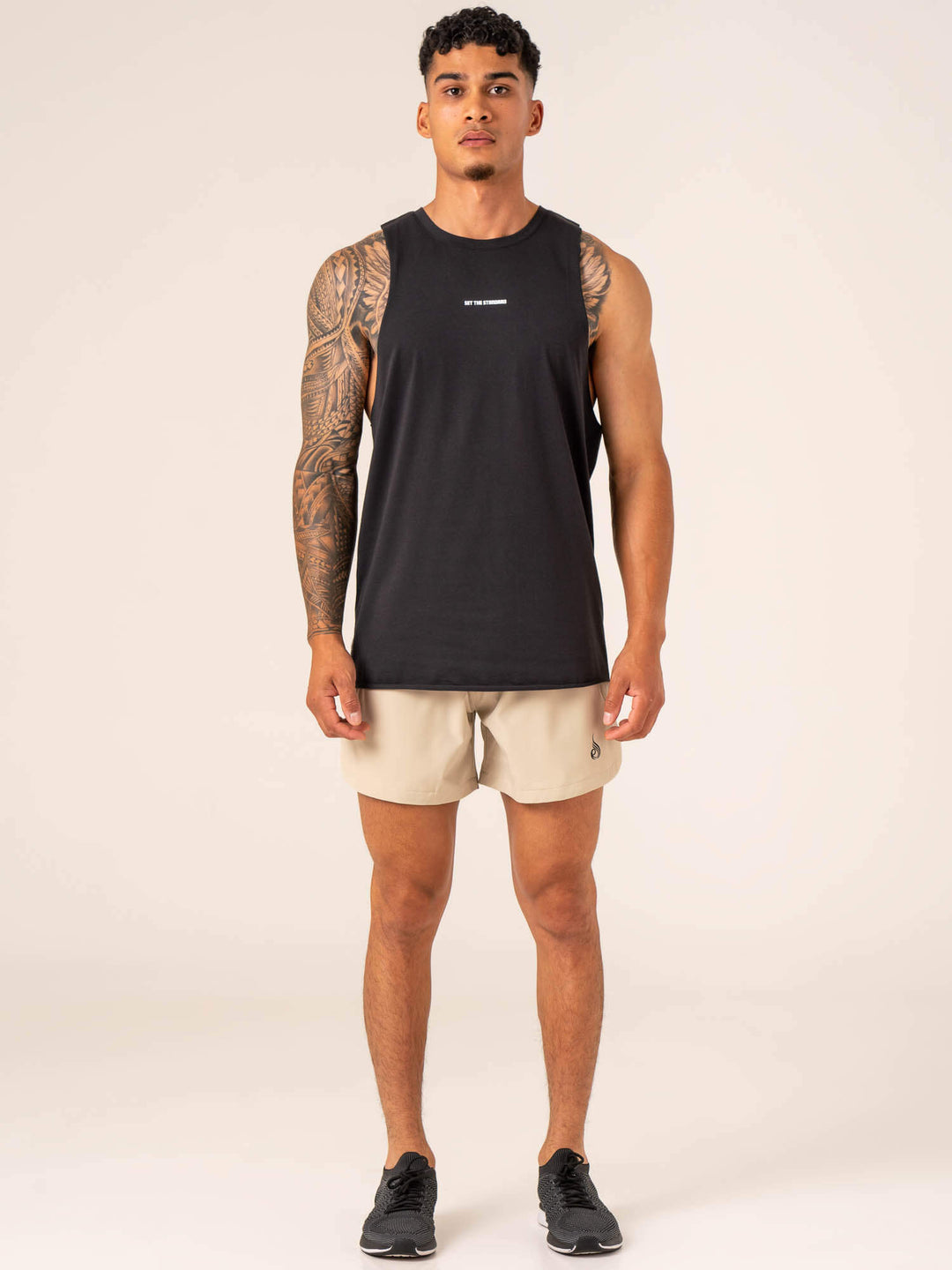 Emerge Drop Armhole Tank - Faded Black Clothing Ryderwear