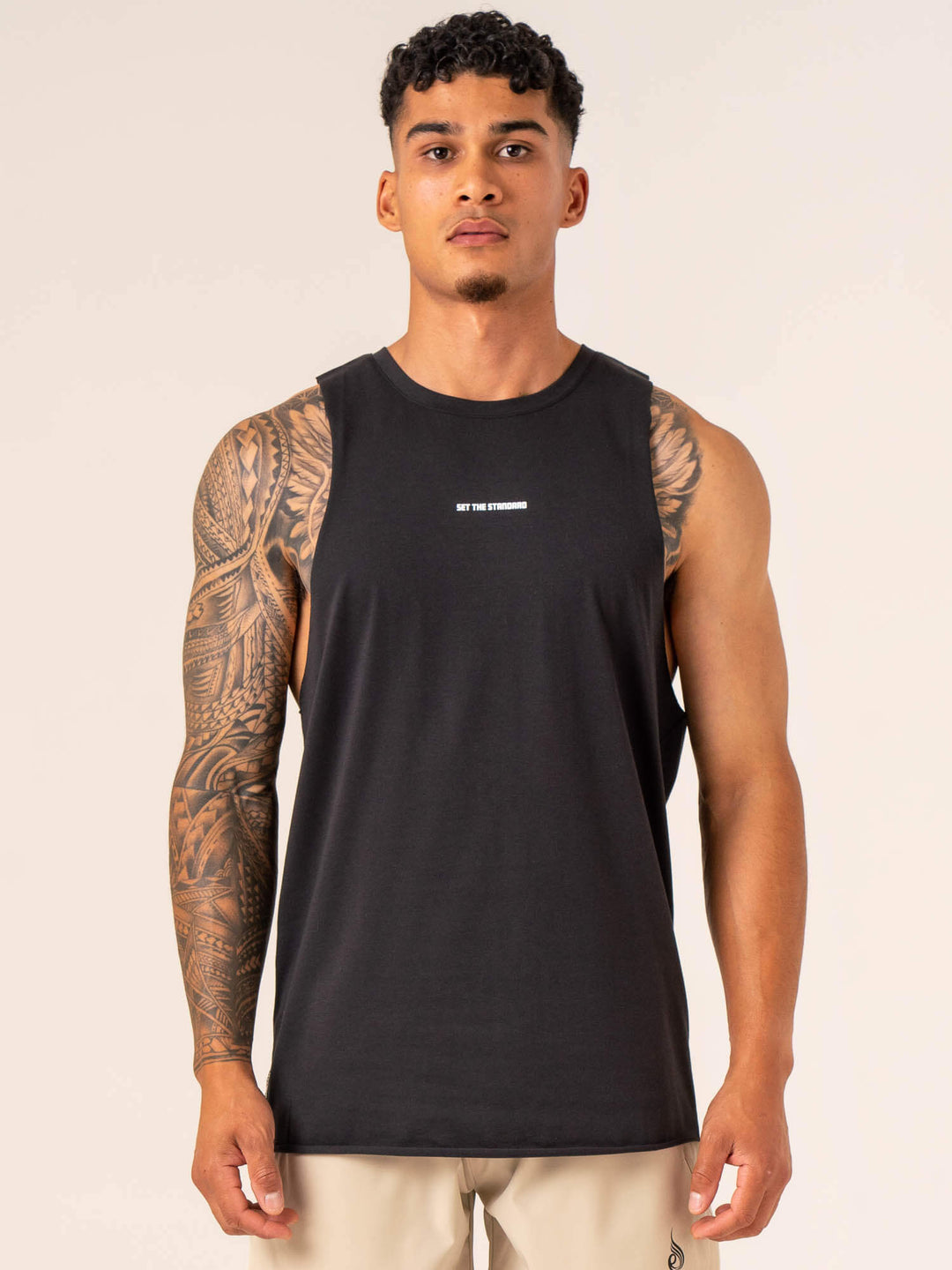 Emerge Drop Armhole Tank - Faded Black Clothing Ryderwear