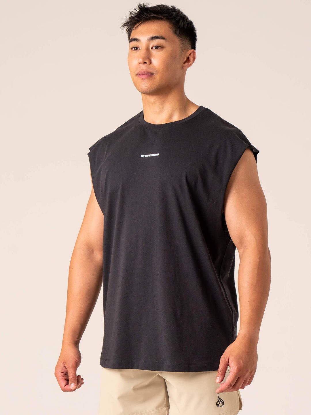 Emerge Muscle Tank - Faded Black Clothing Ryderwear