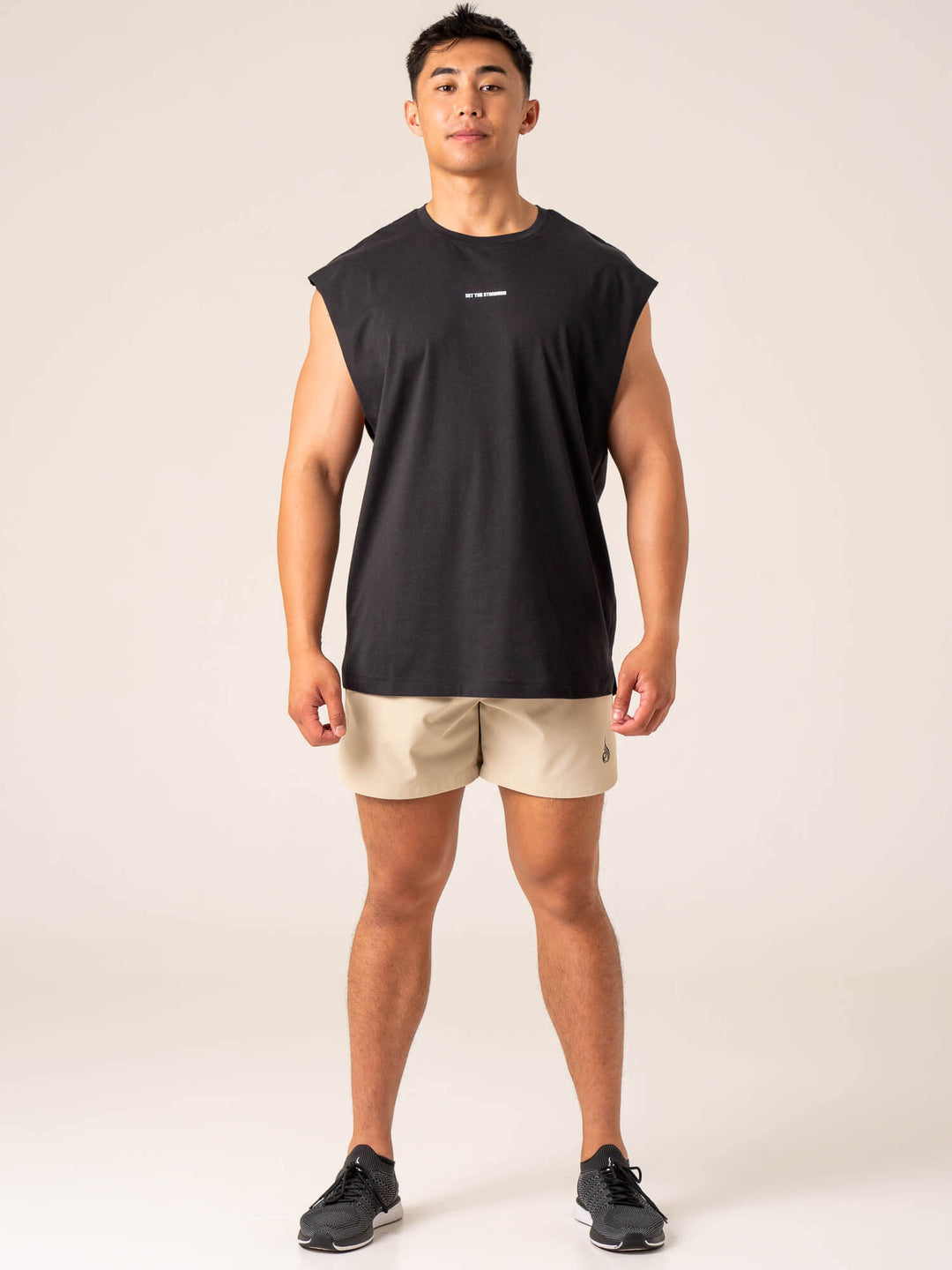 Emerge Muscle Tank - Faded Black Clothing Ryderwear