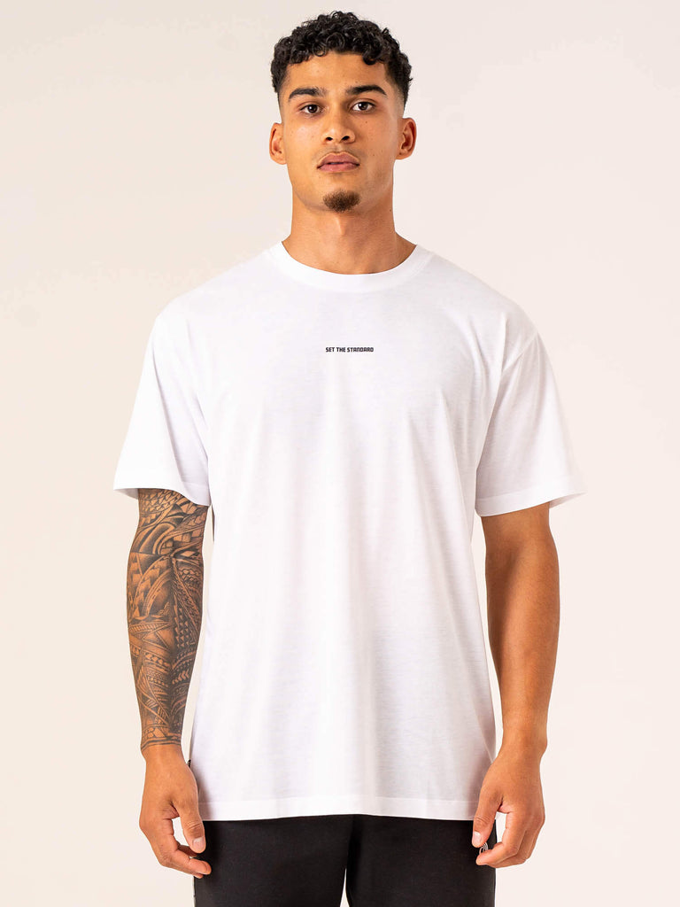 Emerge Oversized T-Shirt - White - Ryderwear