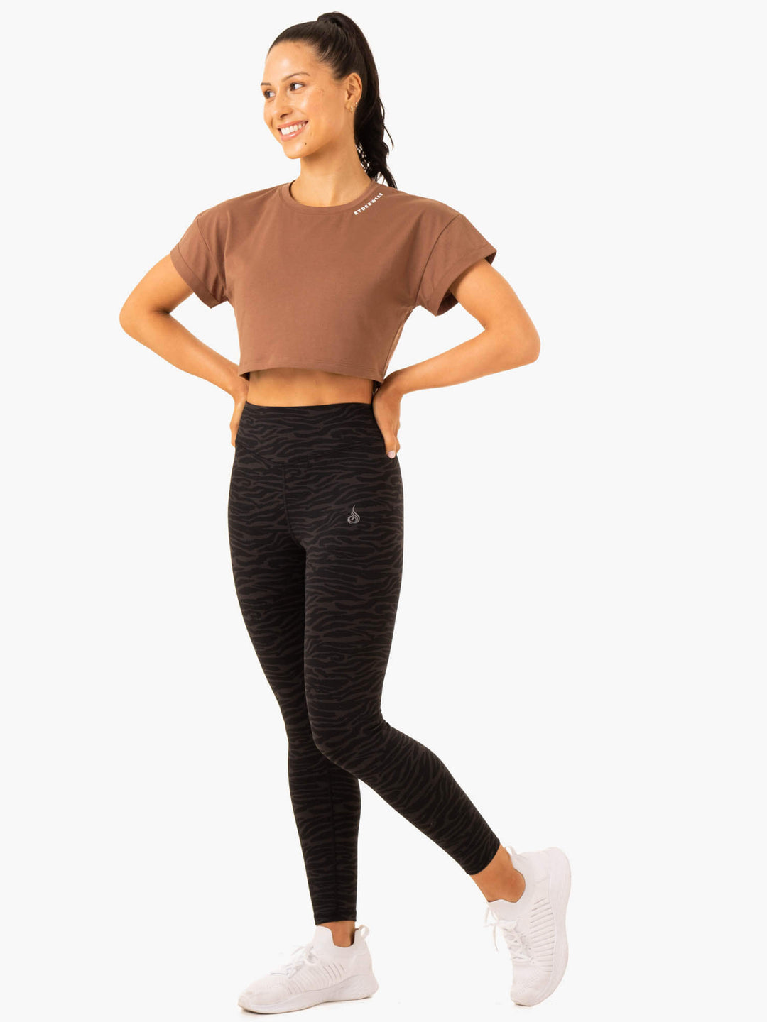 Energy Cap Sleeve T-Shirt - Chocolate Clothing Ryderwear 