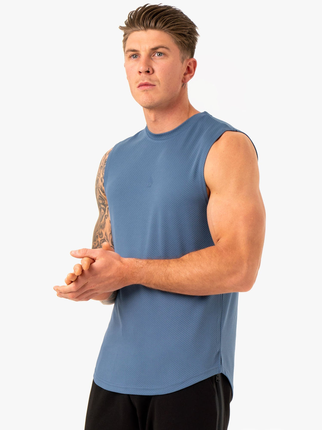 Enhance Muscle Tank - Blue Clothing Ryderwear 