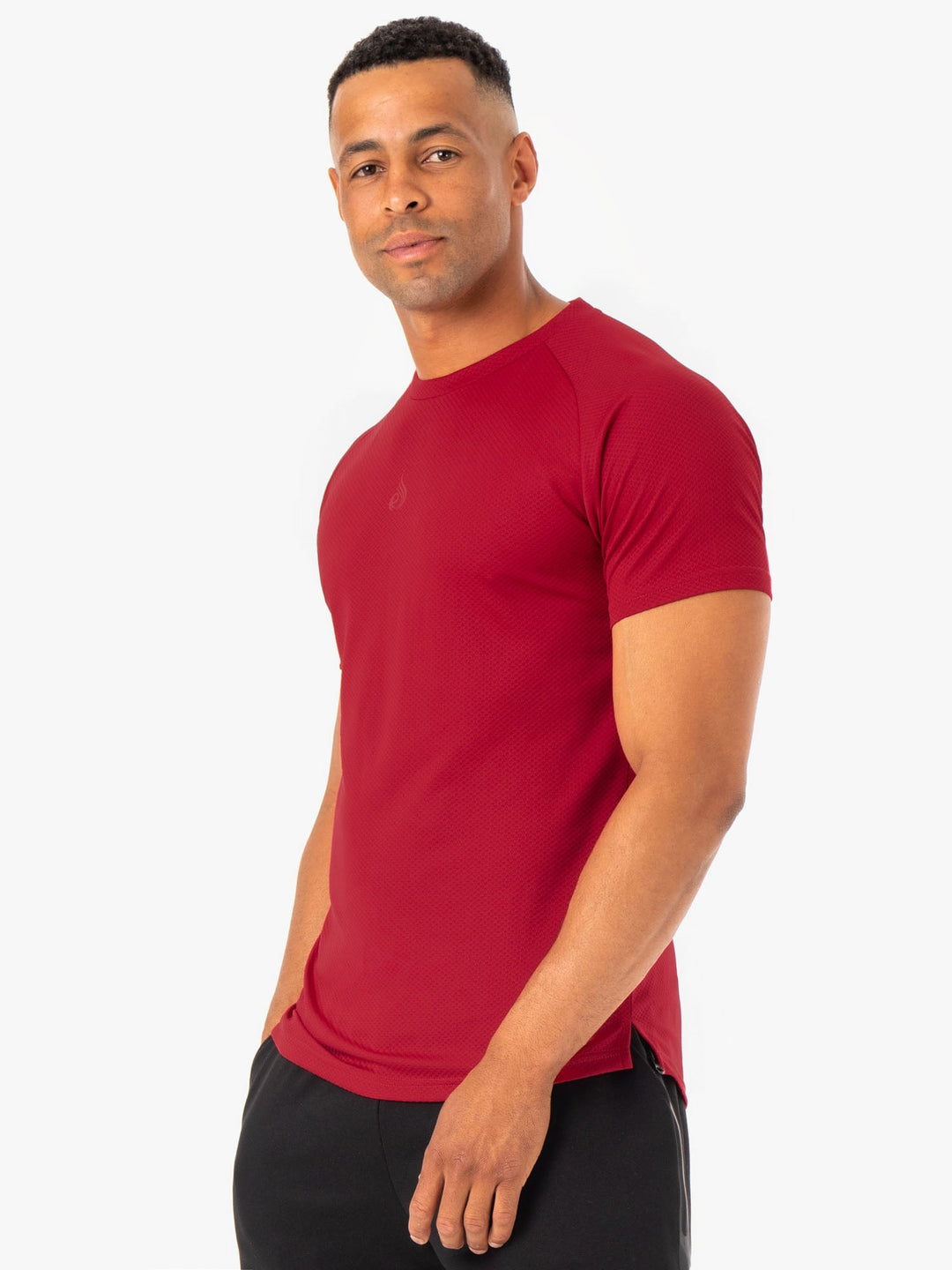 Enhance T-Shirt - Burgundy Clothing Ryderwear 