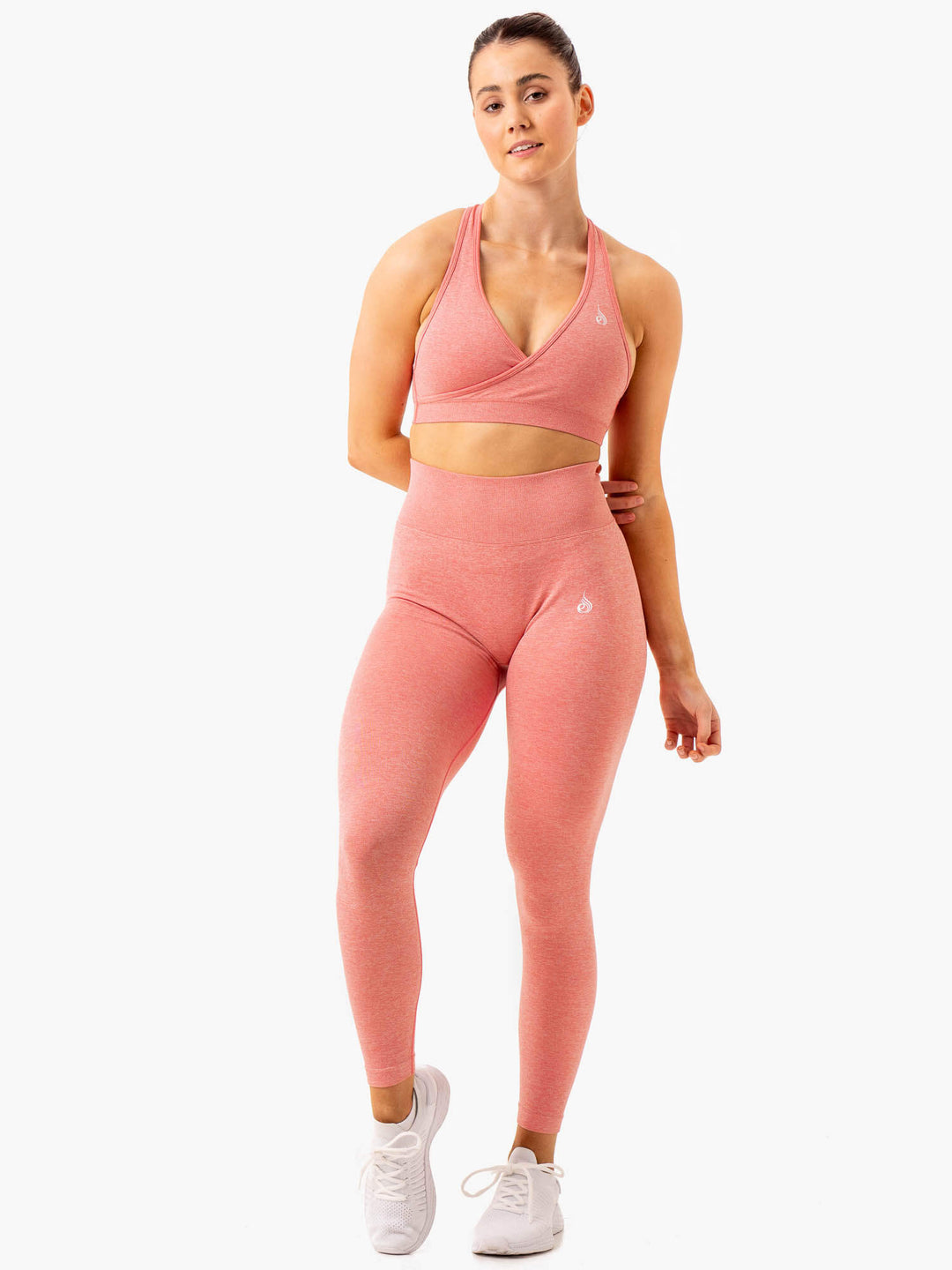 Essential Seamless Leggings - Pink Marl Clothing Ryderwear 