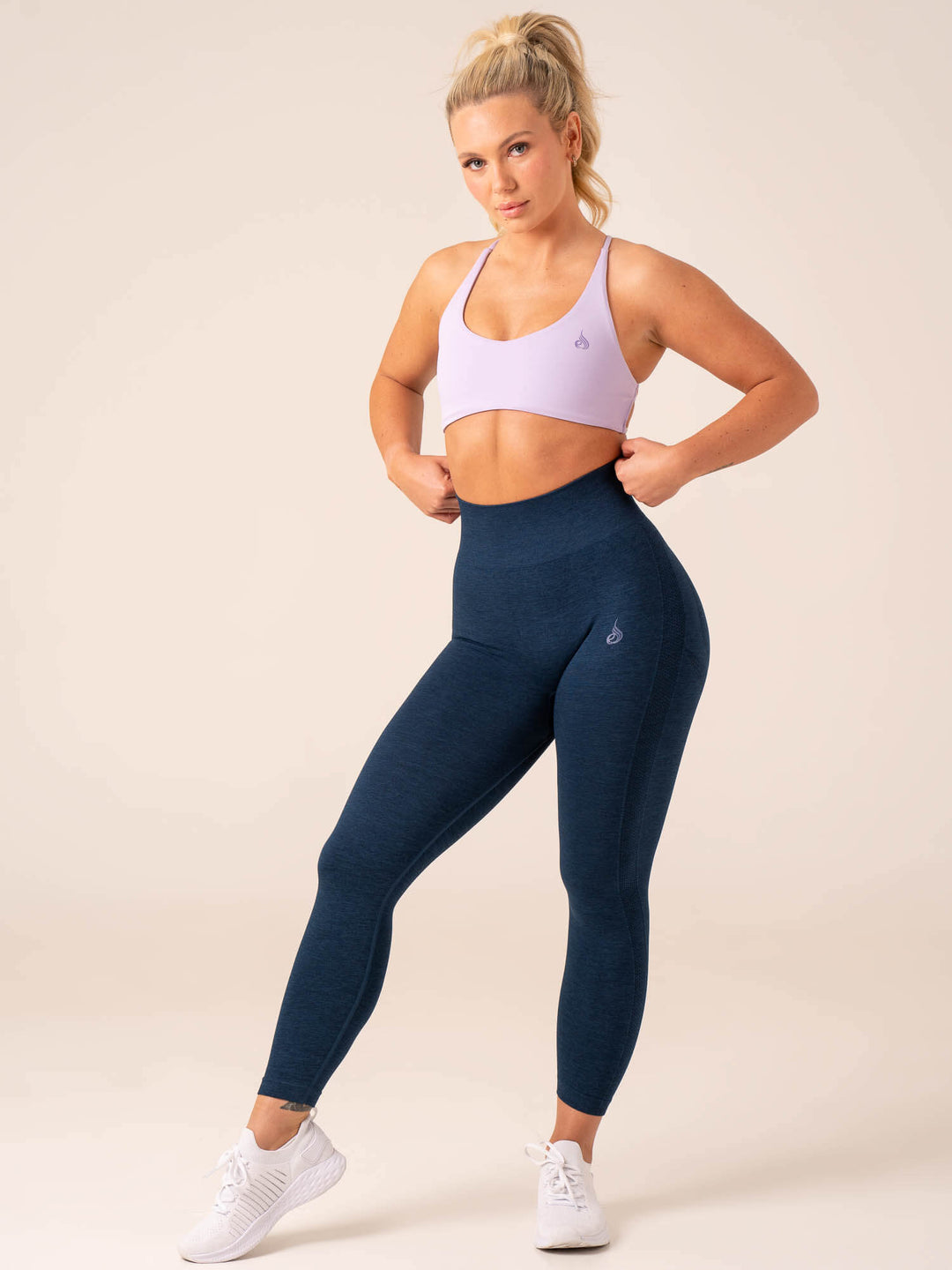 Evolve Seamless Leggings - Navy Marl Clothing Ryderwear