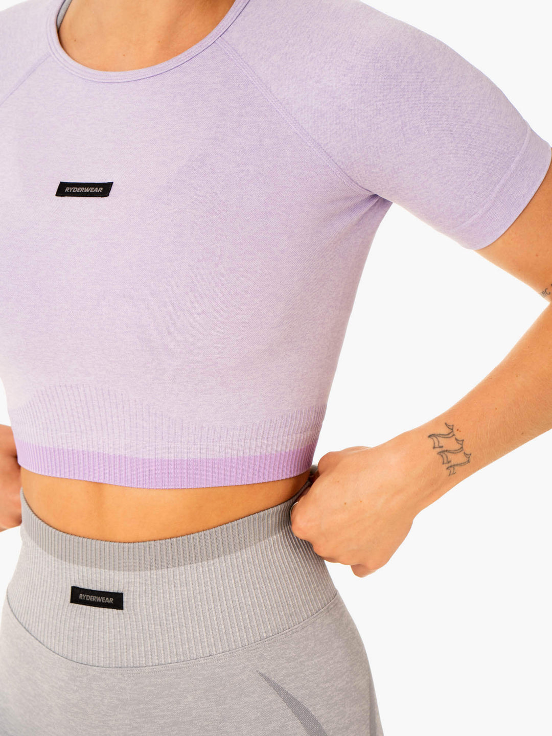 Excel Seamless T-Shirt - Lavender Marl Clothing Ryderwear 
