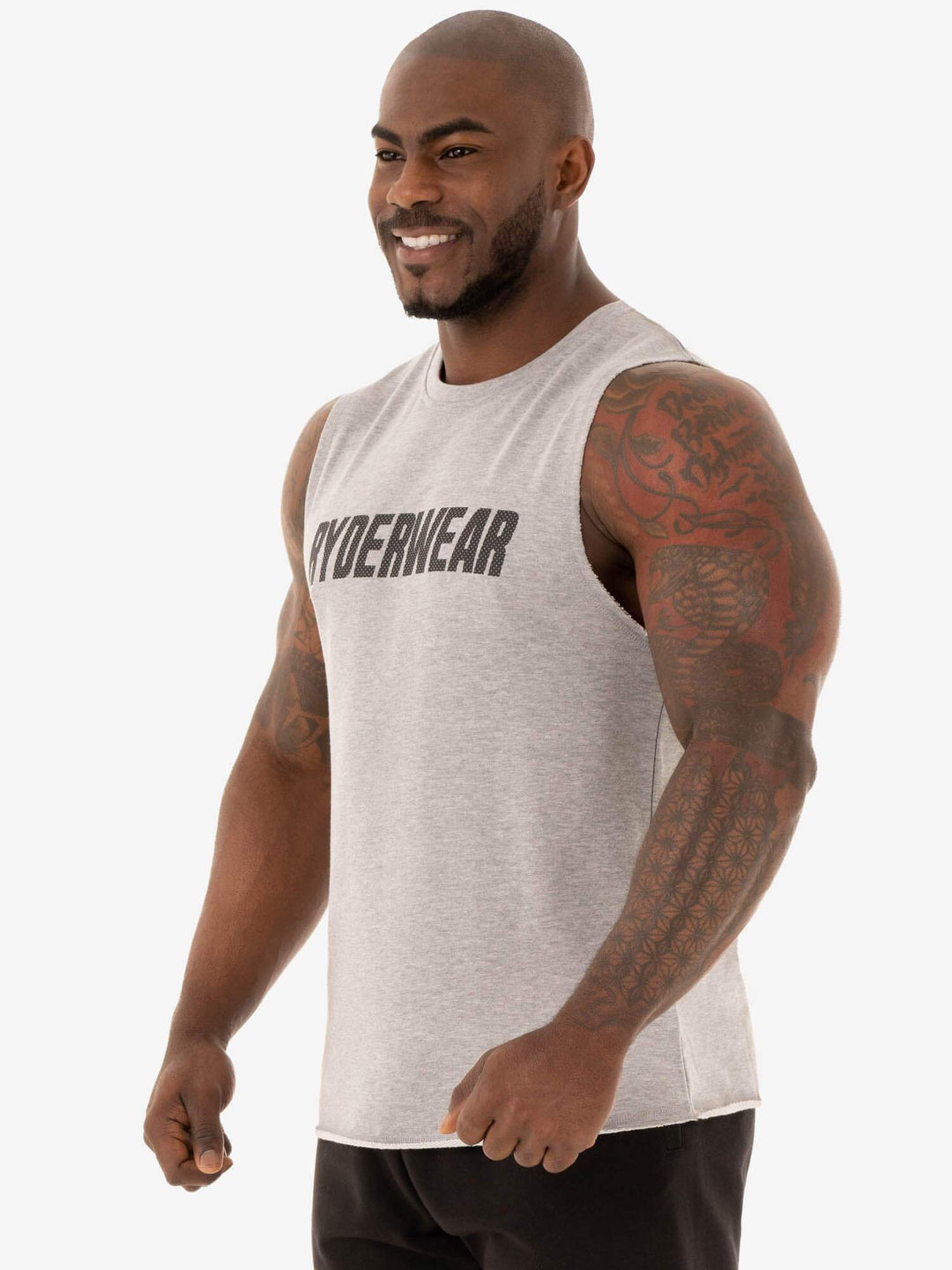 Flex Fleece Tank - Grey Marl Clothing Ryderwear 