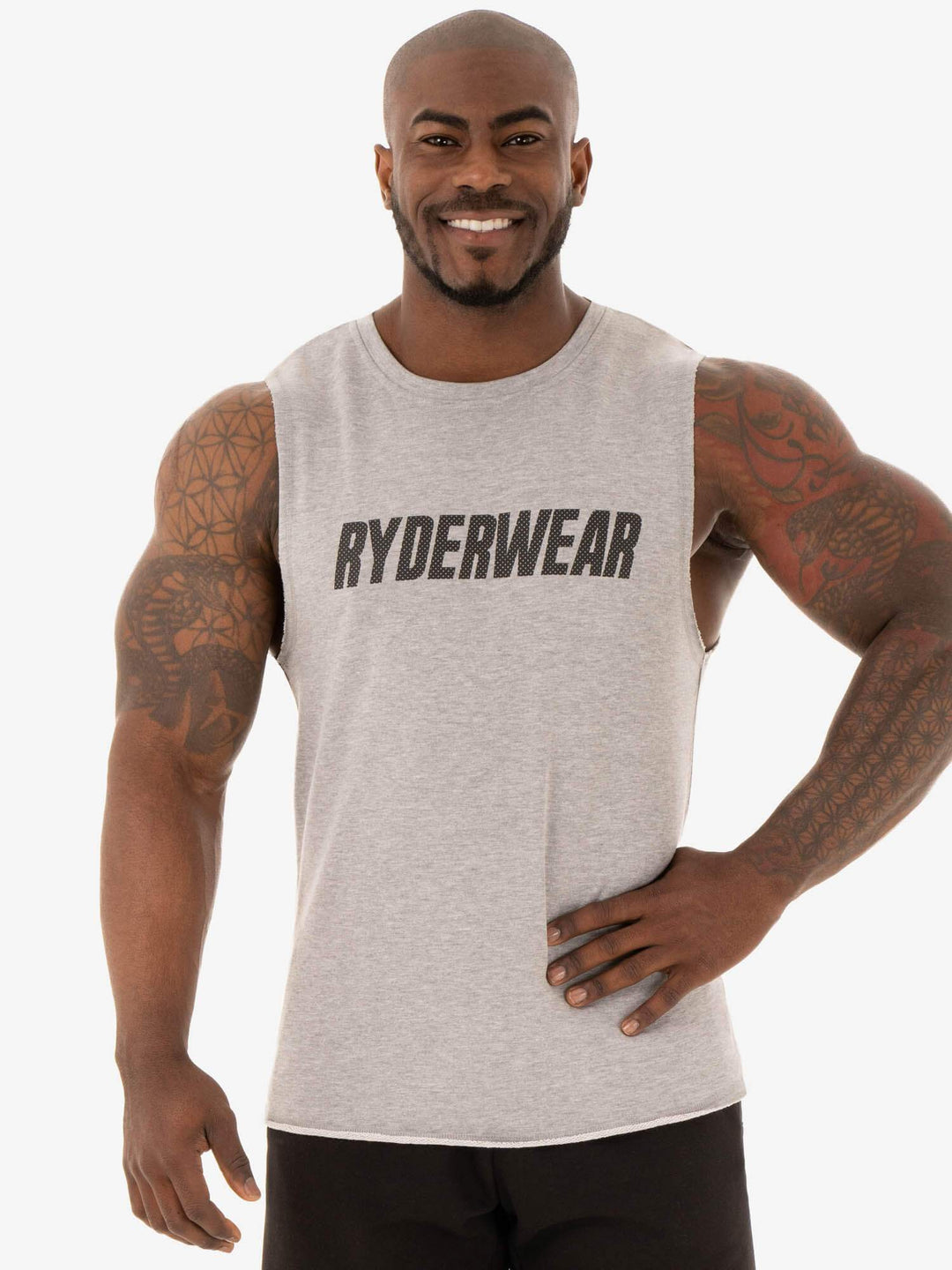 Flex Fleece Tank - Grey Marl Clothing Ryderwear 