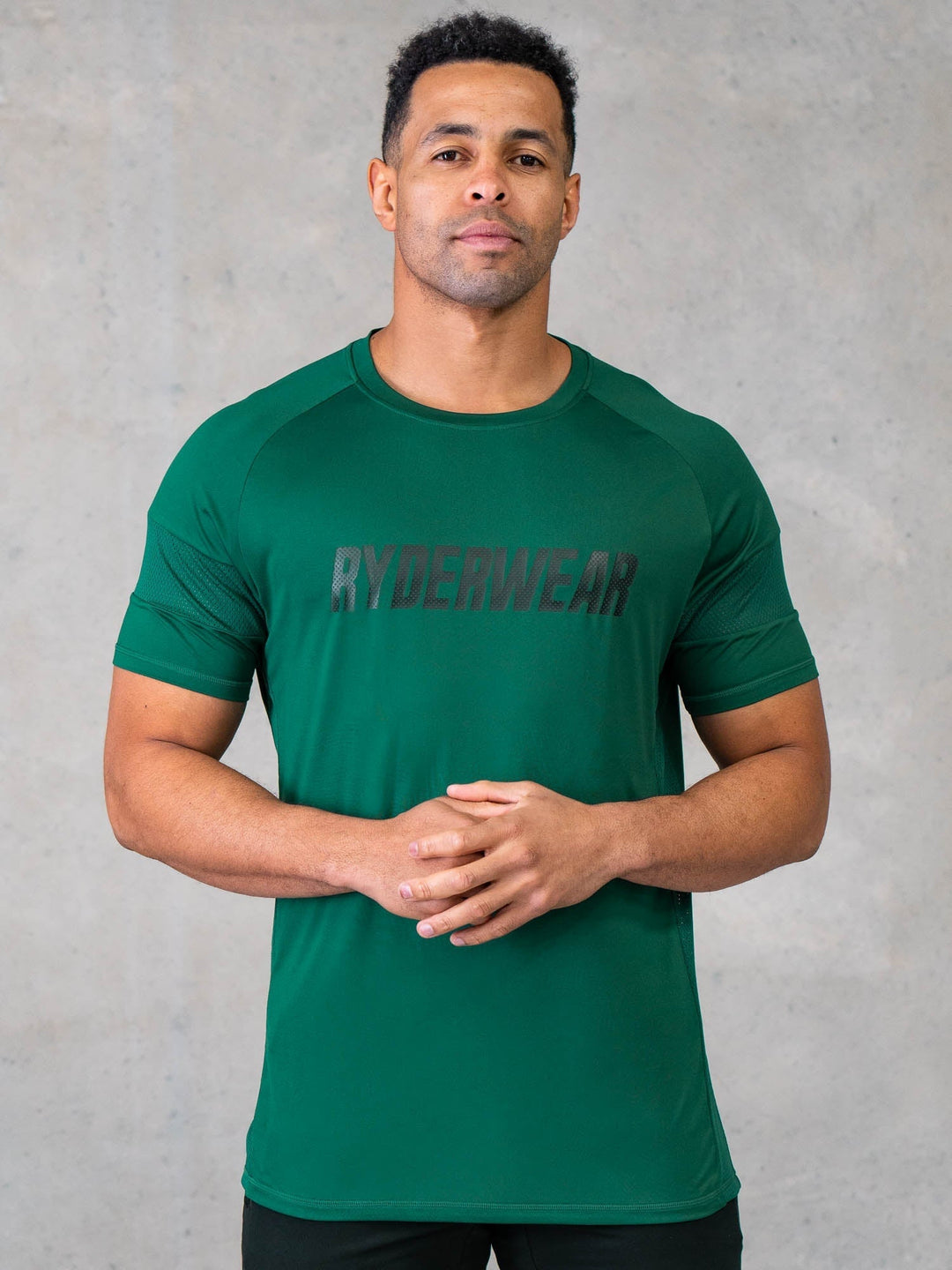 Flex Mesh T-Shirt - Dark Green Clothing Ryderwear 