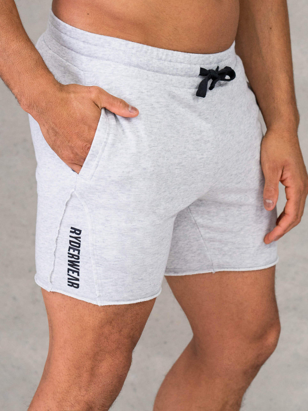 Force 6" Track Short - Chalk Grey Marl Clothing Ryderwear 