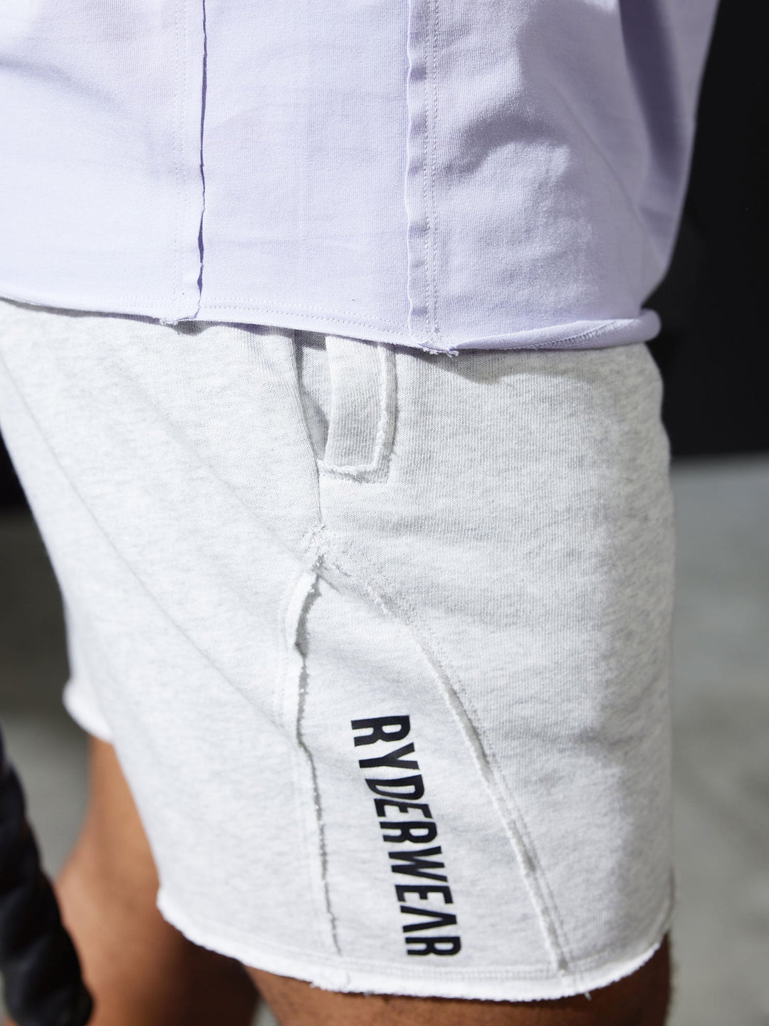 Force 6" Track Short - Chalk Grey Marl Clothing Ryderwear 