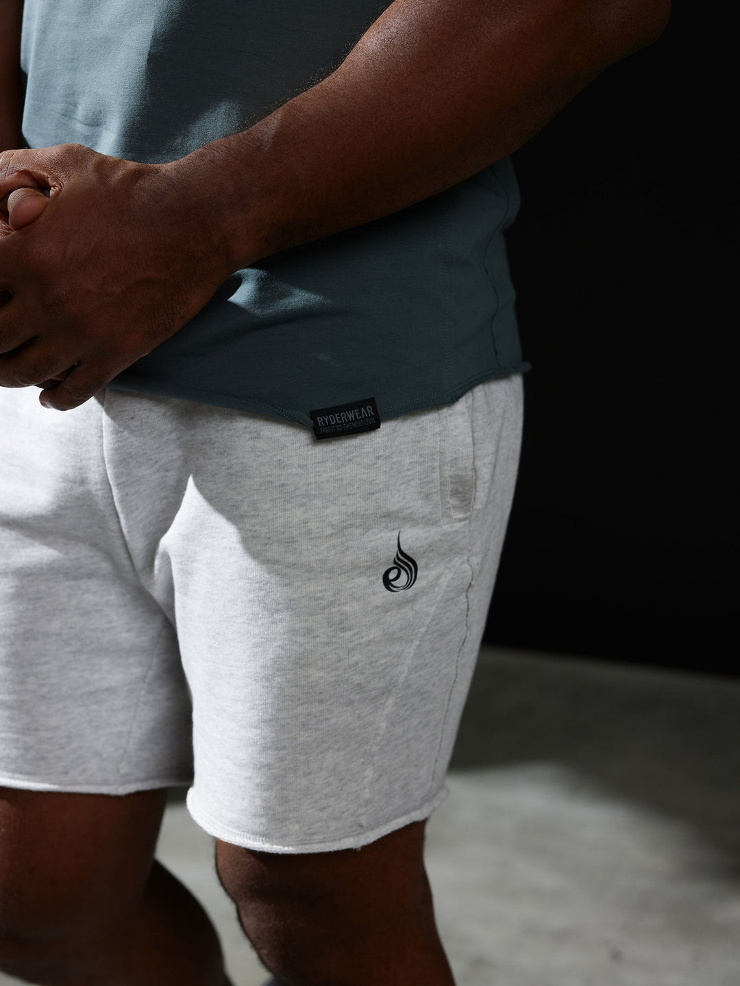 Force 6" Track Short - Chalk Grey Marl Clothing Ryderwear 