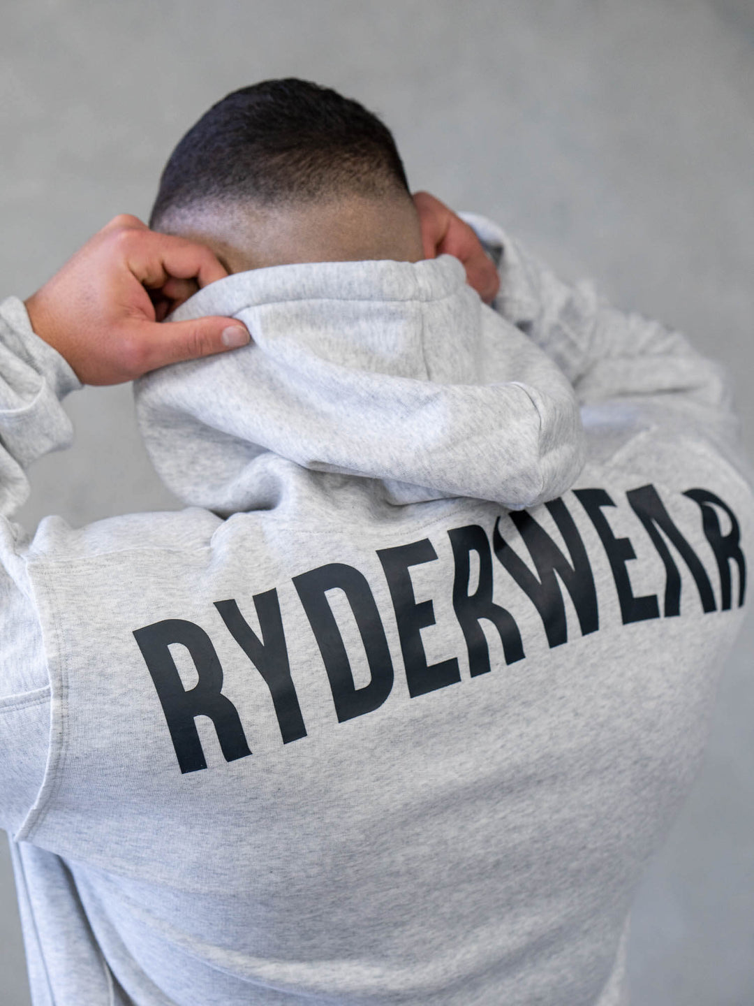 Force Pullover Hoodie - Chalk Grey Marl Clothing Ryderwear