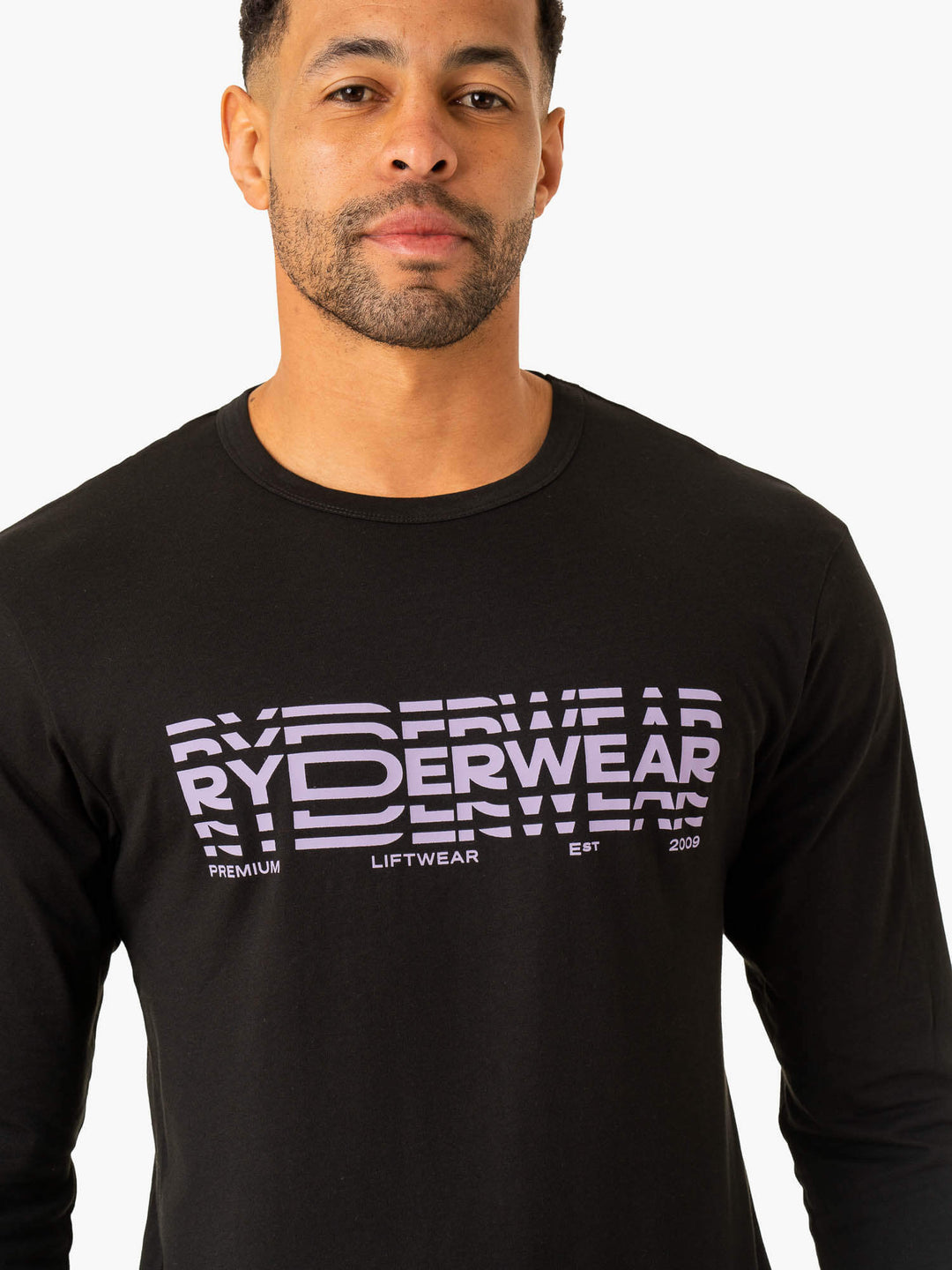 Graphic Long Sleeve T-Shirt - Black Clothing Ryderwear