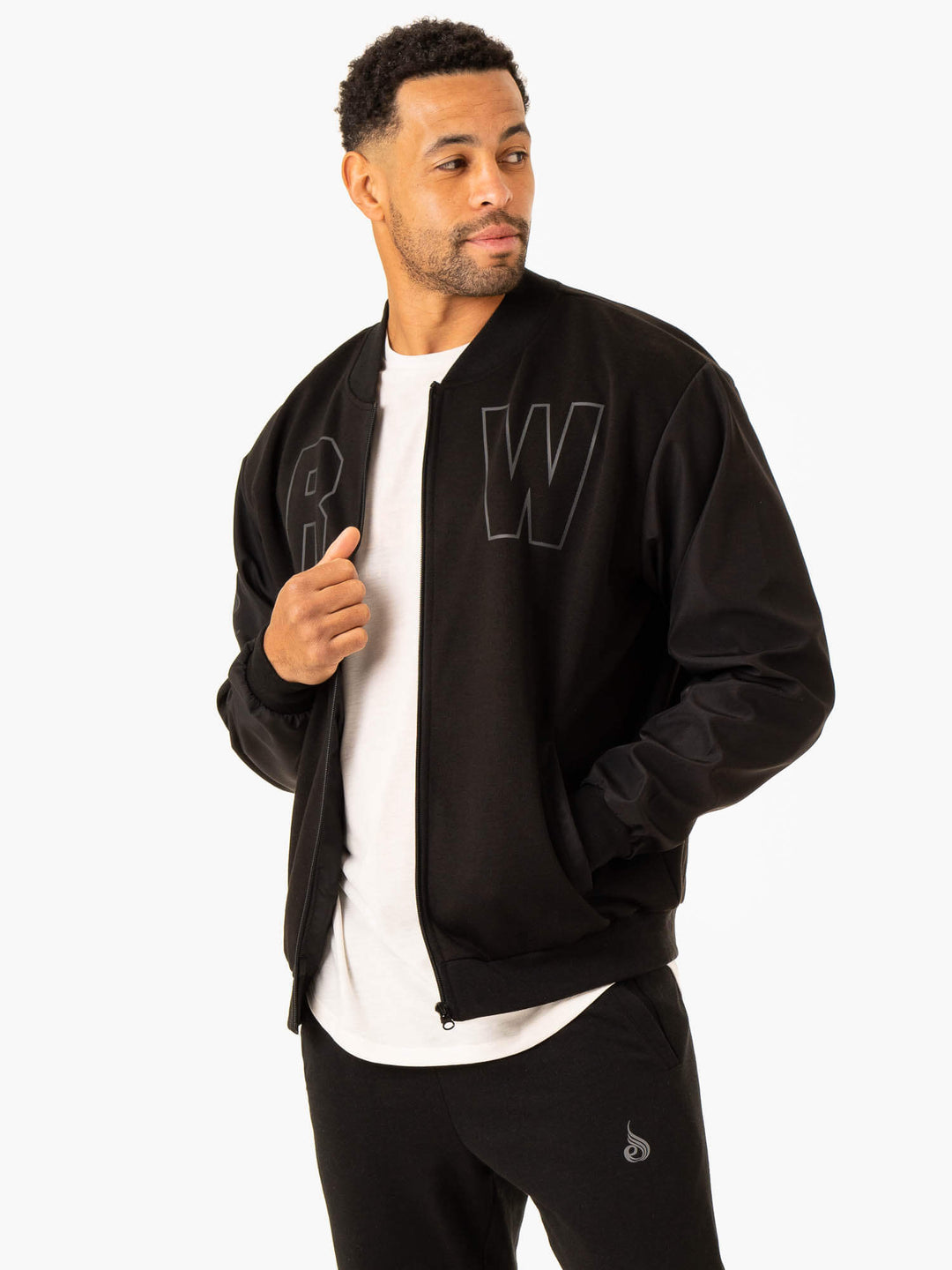 Heritage Bomber Jacket - Black Clothing Ryderwear 