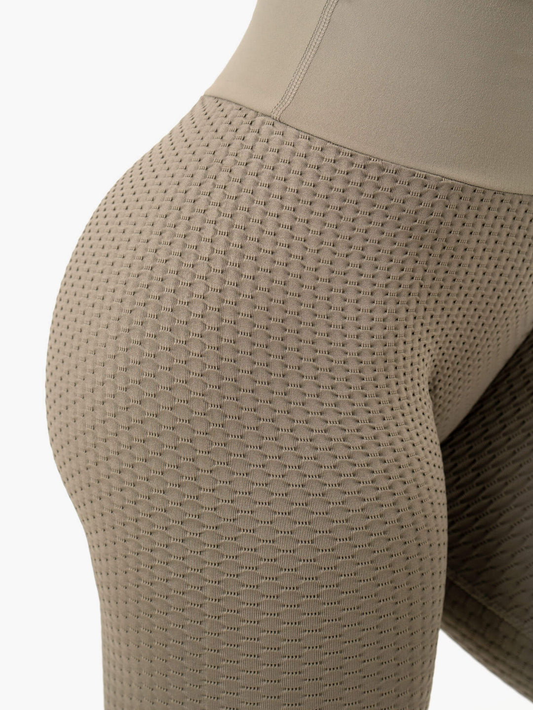 Honeycomb Scrunch Seamless Leggings - Khaki Clothing Ryderwear 