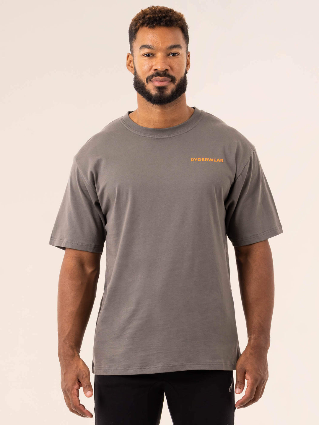 Industry Oversized T-Shirt - Charcoal Clothing Ryderwear 