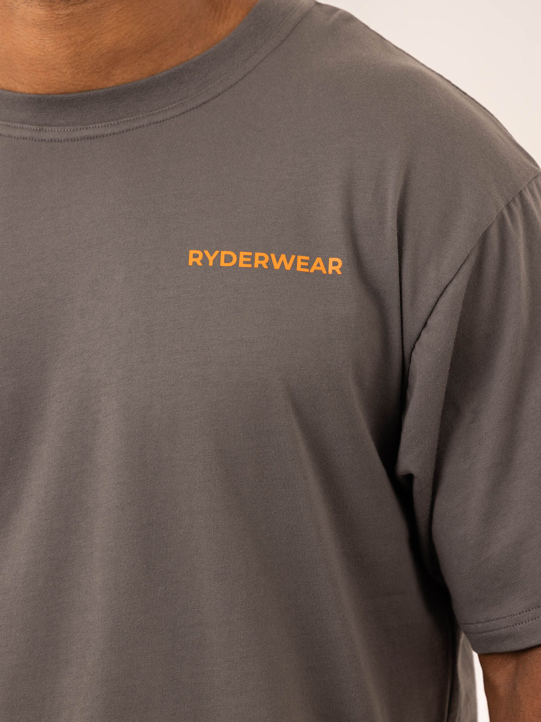 Industry Oversized T-Shirt - Charcoal Clothing Ryderwear 