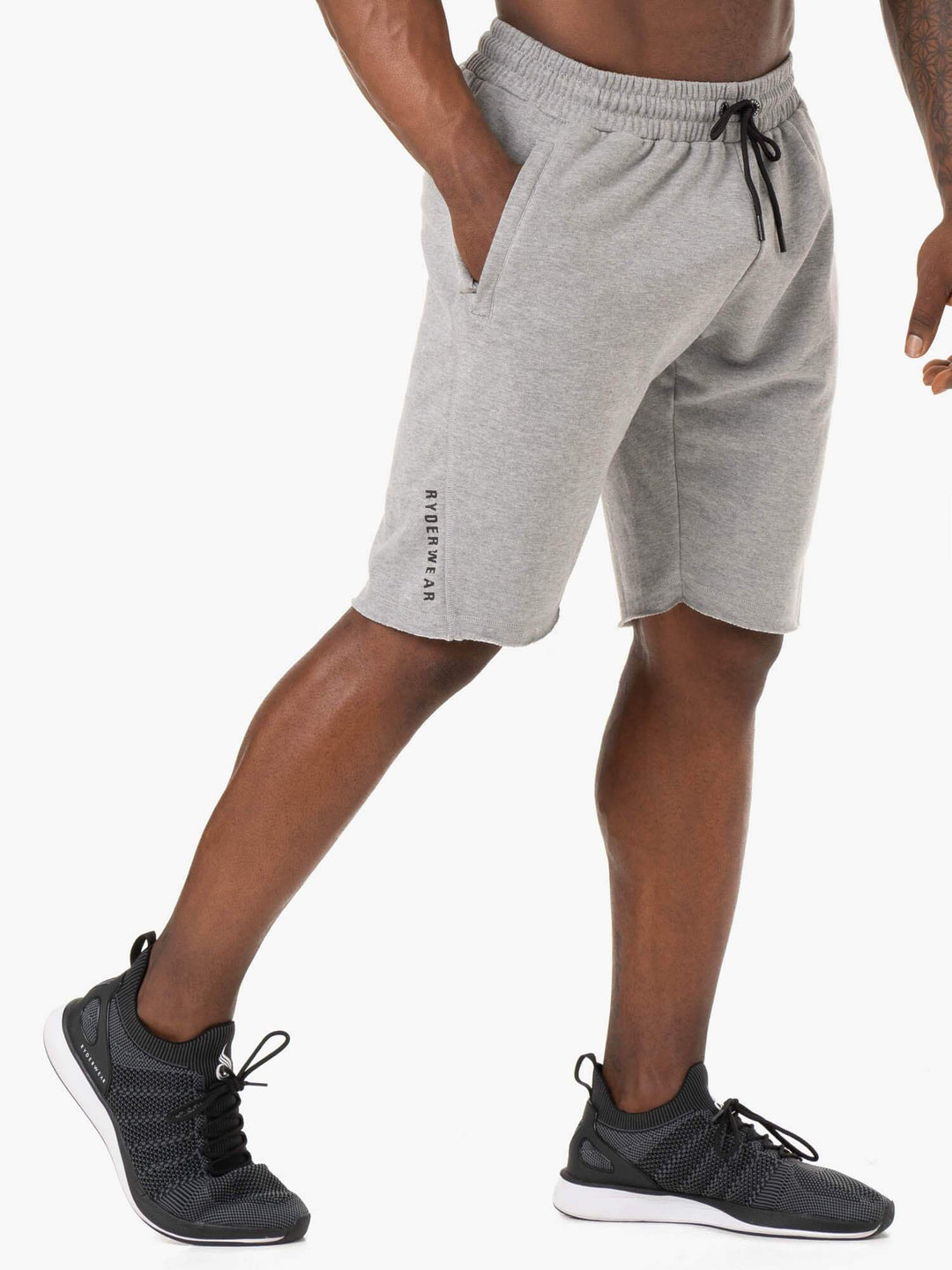 Iron Track Shorts - Grey Marl Clothing Ryderwear 