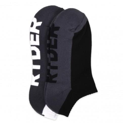 Ladies Socks 2 Pack - Black/Grey and White/Grey Accessories Ryderwear 