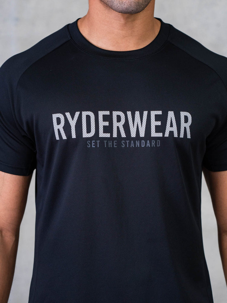 Legacy Mesh T-Shirt - Black - Ryderwear