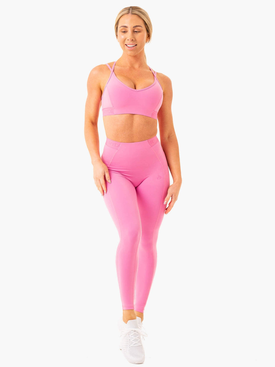 Level Up High Waisted Scrunch Shorts - Pink Clothing Ryderwear 