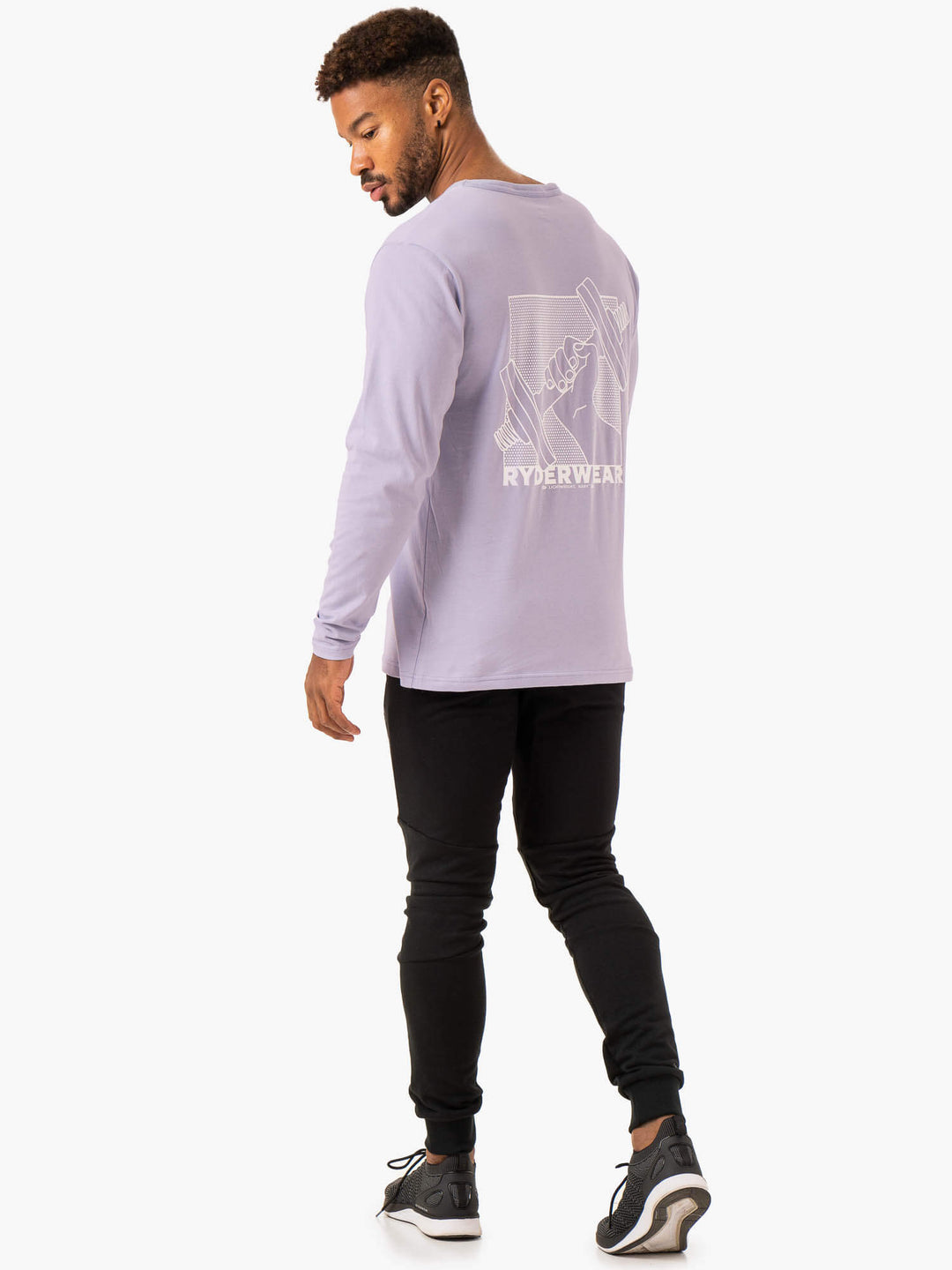 Lift Long Sleeve T-Shirt - Lavender Clothing Ryderwear 