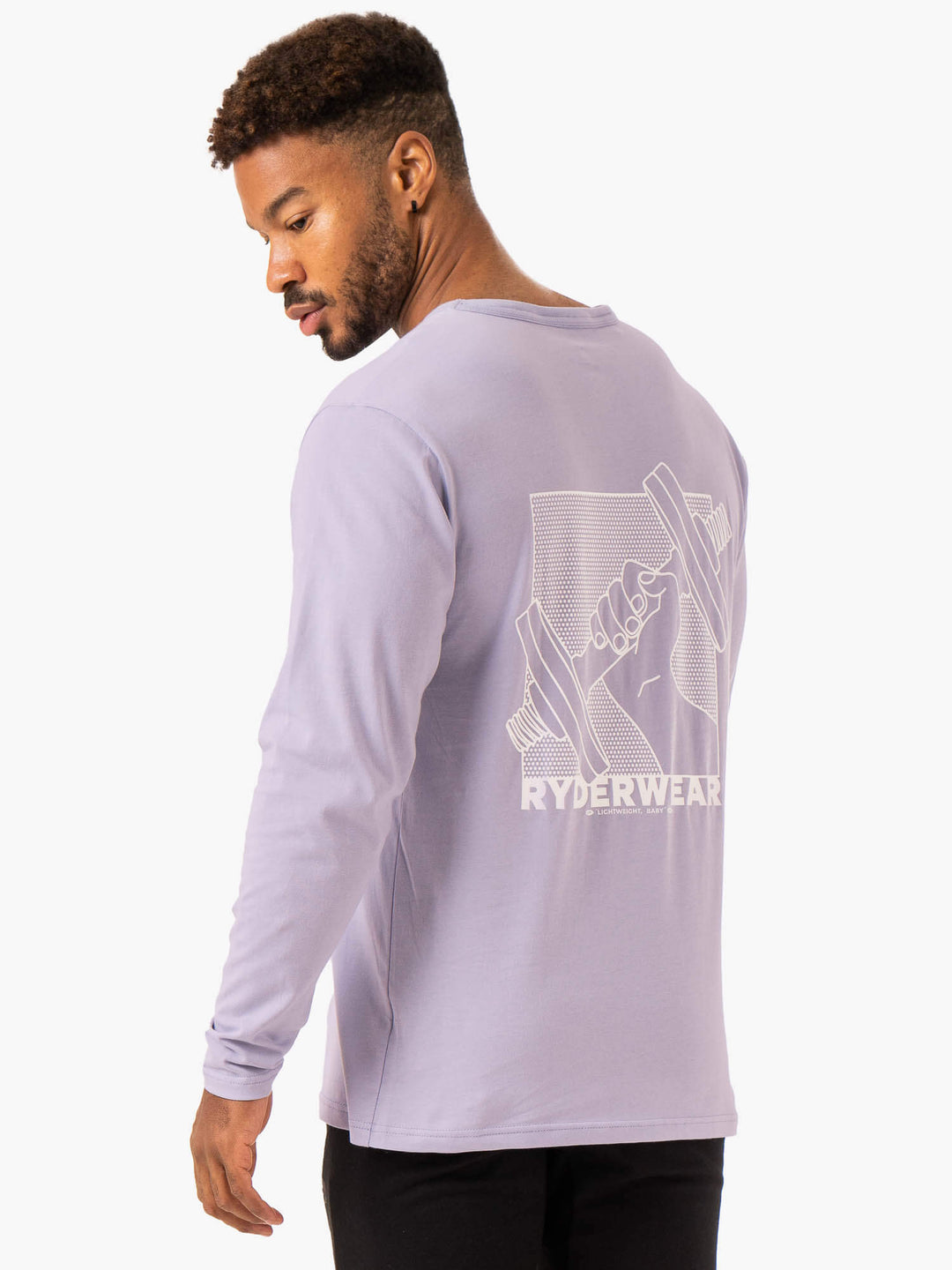 Lift Long Sleeve T-Shirt - Lavender Clothing Ryderwear 