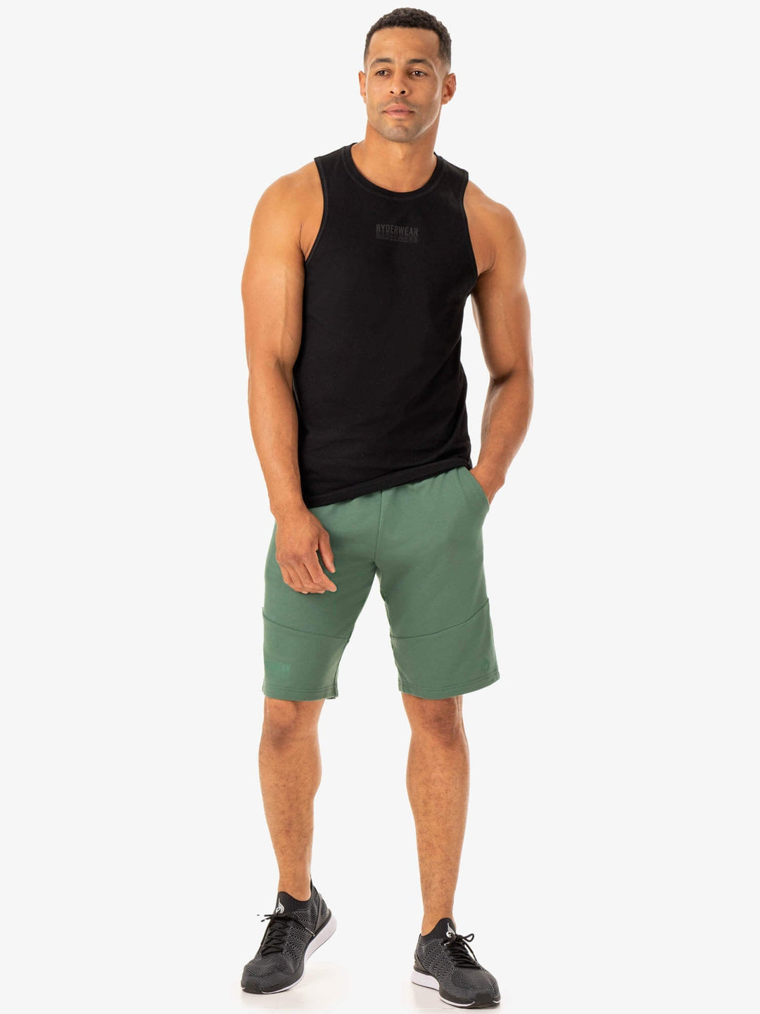 Limitless Track Short - Forest Green Clothing Ryderwear 