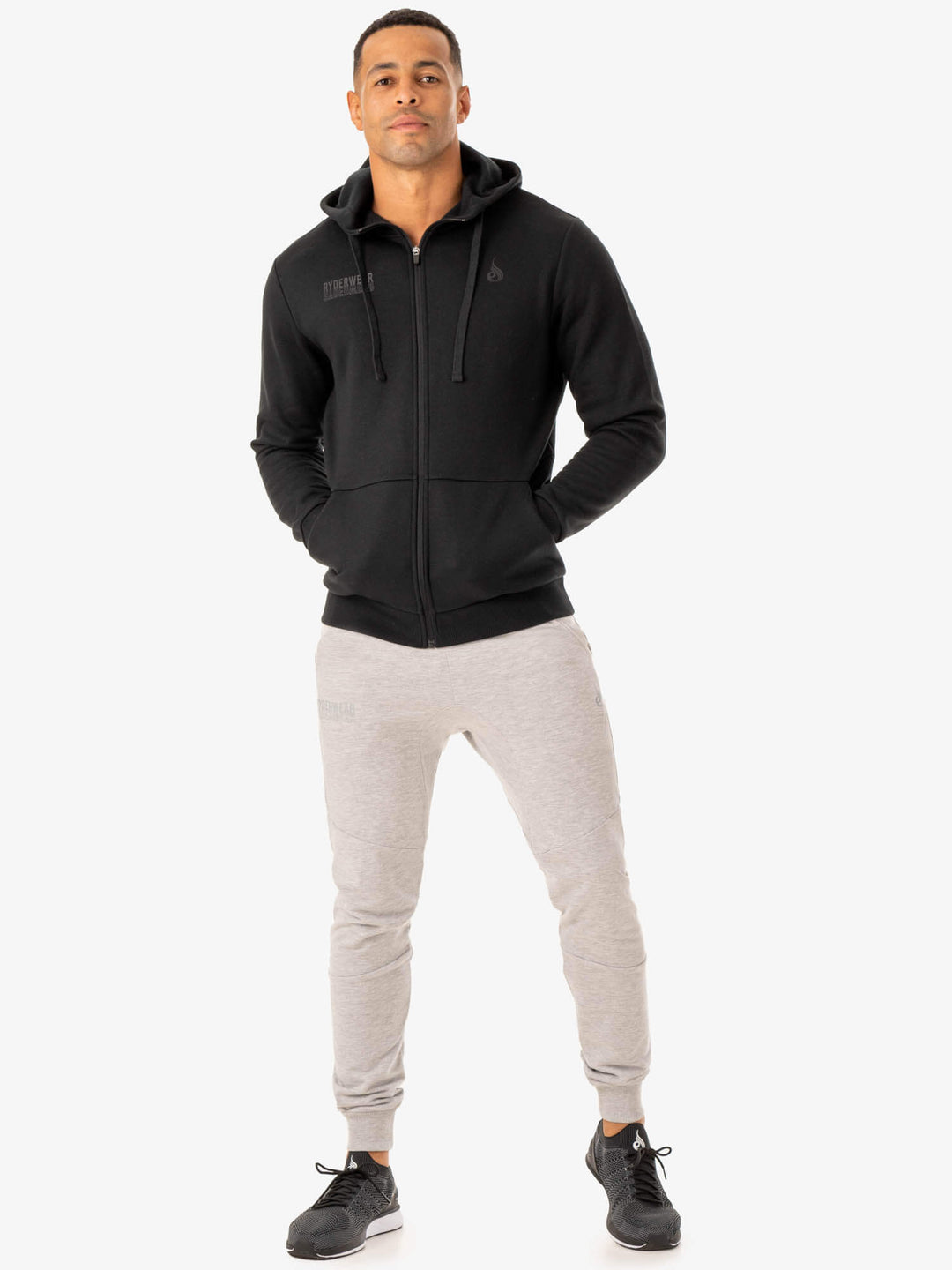 Limitless Zip Up Jacket - Black Clothing Ryderwear 