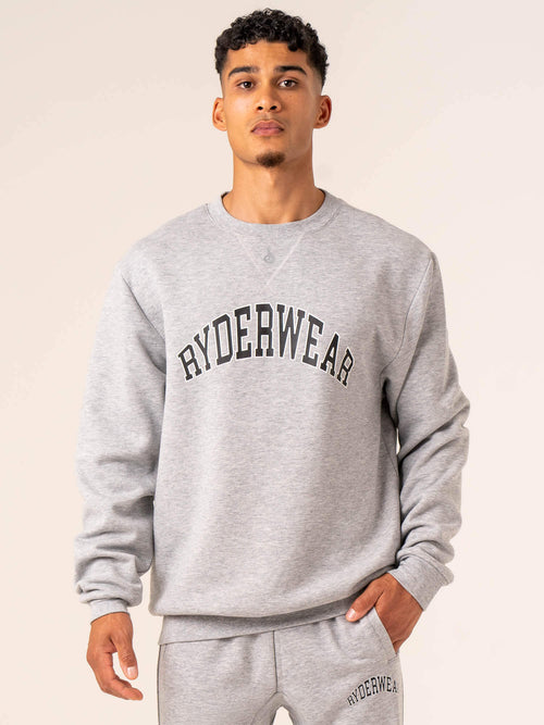 Men's Collegiate Crew Neck Grey Marl