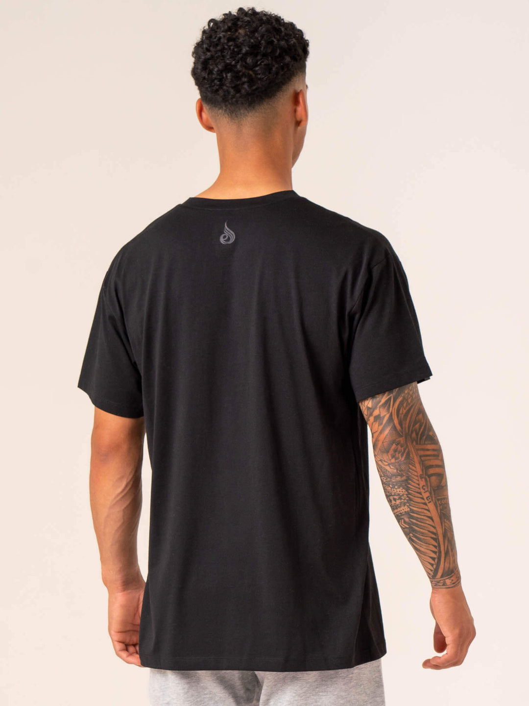 Men's Collegiate T-Shirt - Black Clothing Ryderwear 