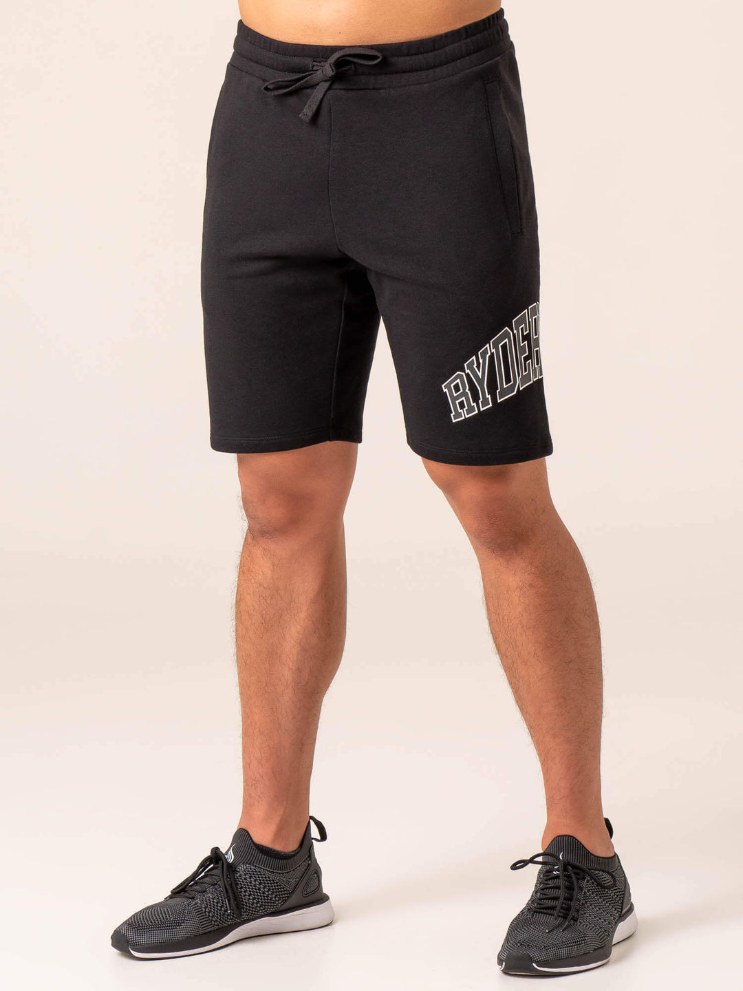 Men's Collegiate Track Short - Black Clothing Ryderwear 