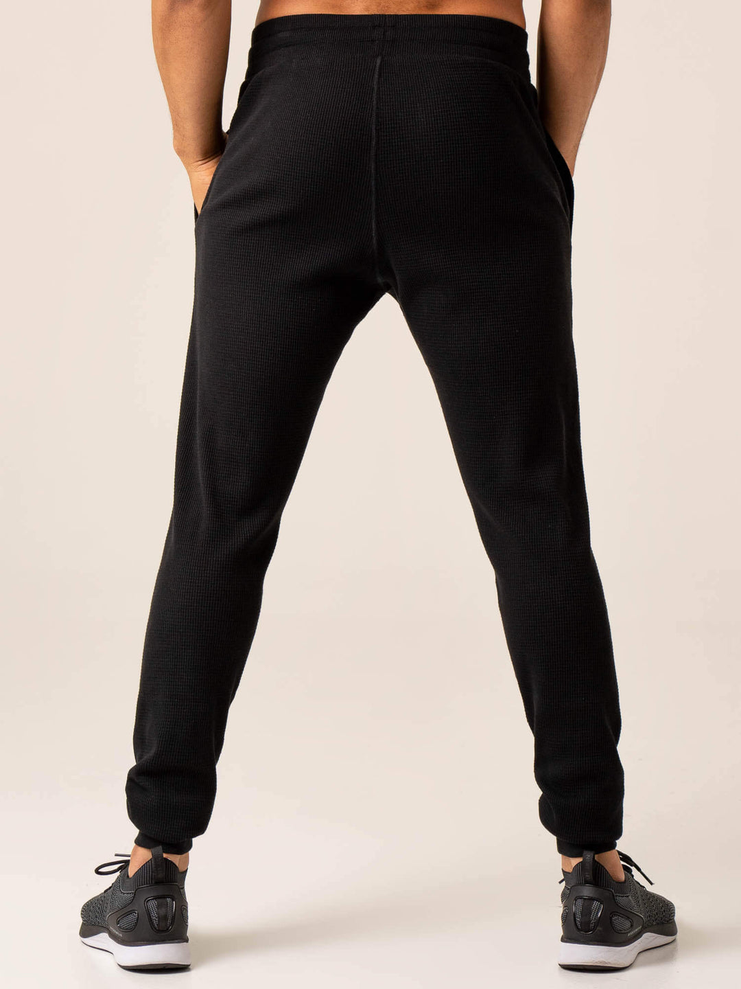 Men's Waffle Lounge Pants - Black - Ryderwear