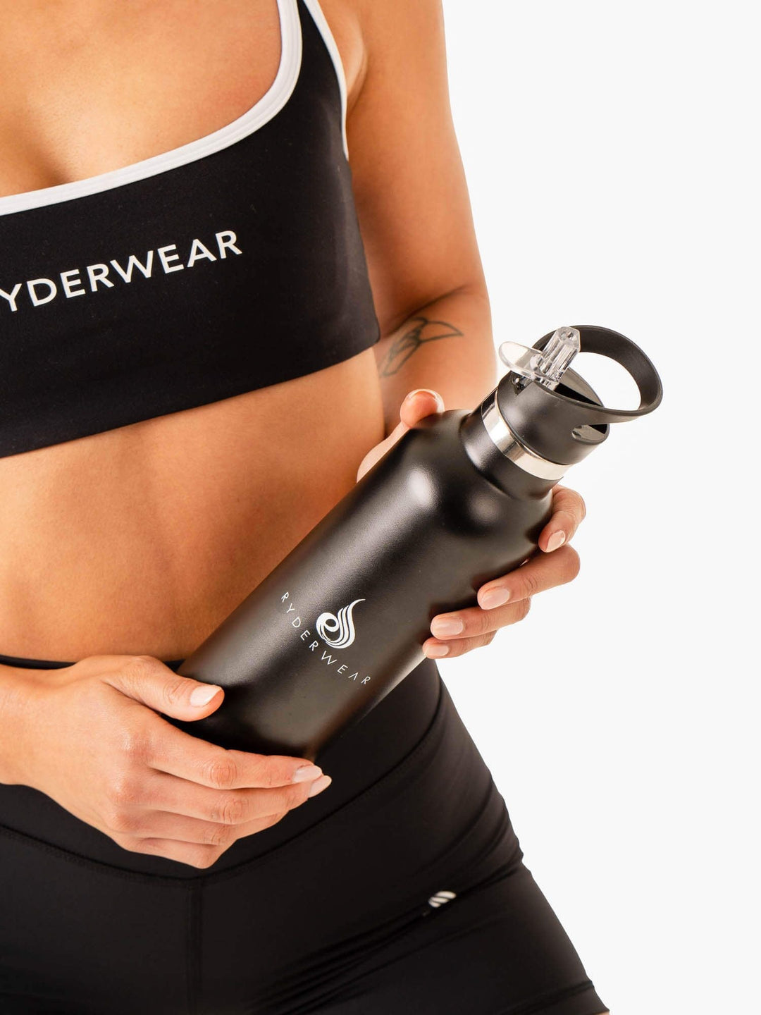 Metal Water Bottle - Black Accessories Ryderwear 