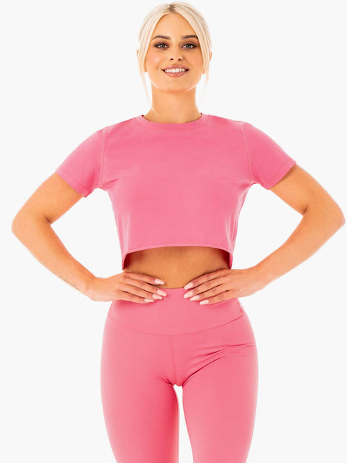 Motion Cropped T-Shirt Pink Lemonade