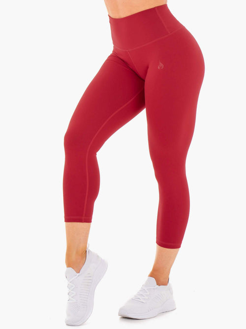 Motion High Waisted 7/8 Leggings Red