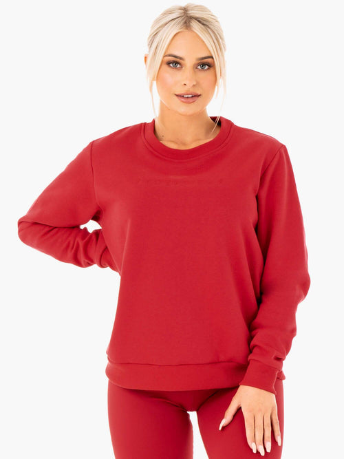Motion Oversized Sweater Red