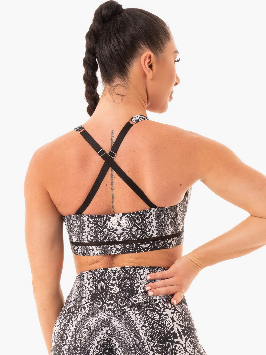 NEM X RW Sports Bra - White Snake Clothing Ryderwear