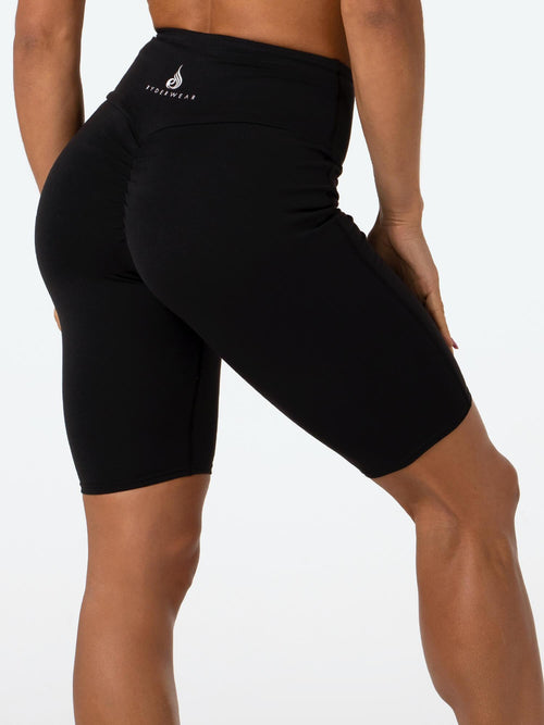 Neonude Bike Shorts (Scrunch Bum) Black