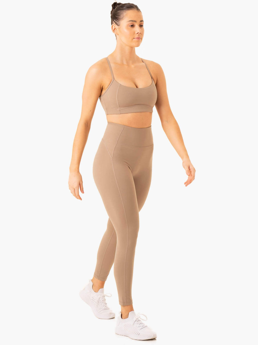 NKD Frame High Waisted Leggings - Latte Clothing Ryderwear
