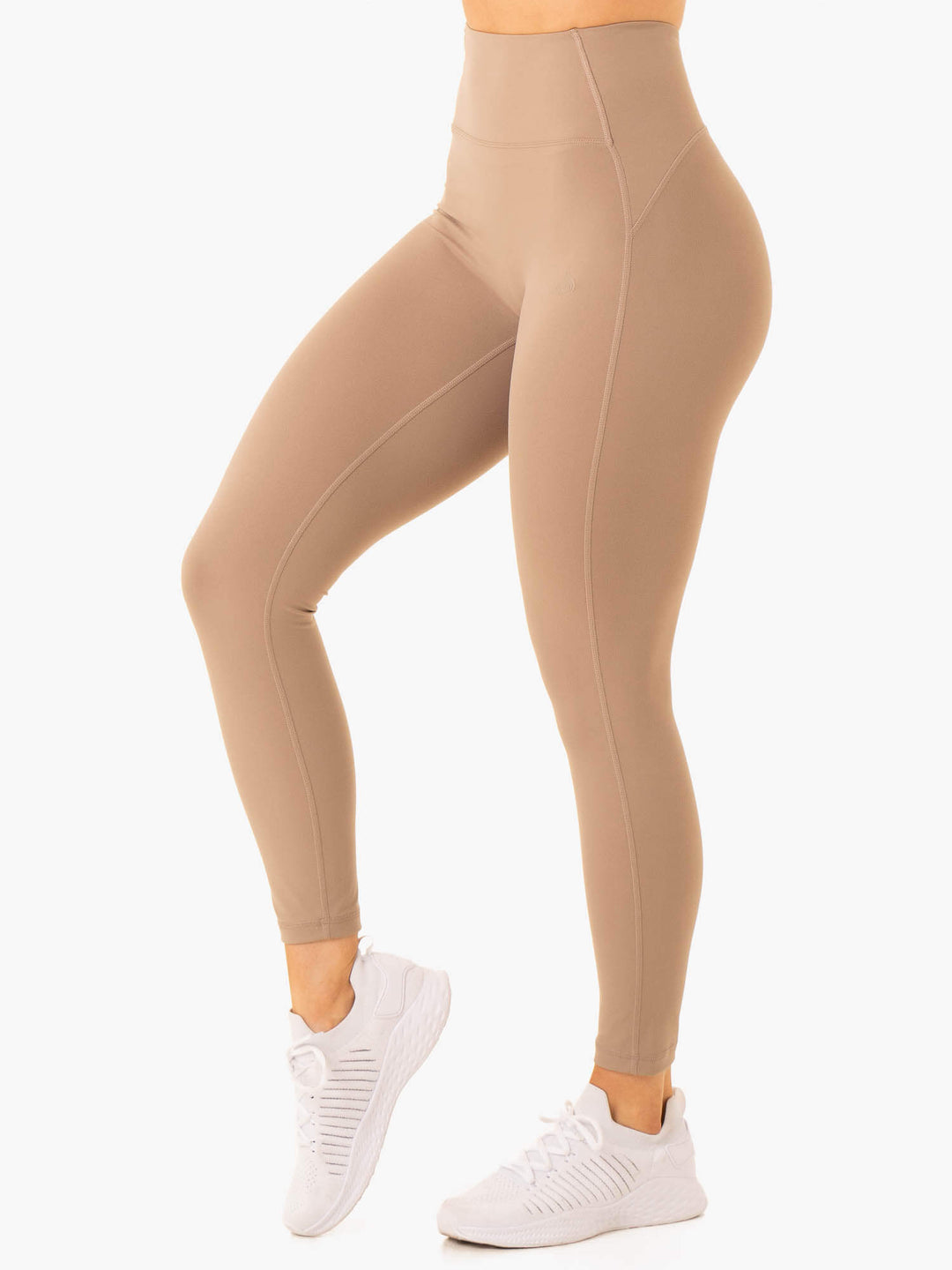 NKD Frame High Waisted Leggings - Latte Clothing Ryderwear