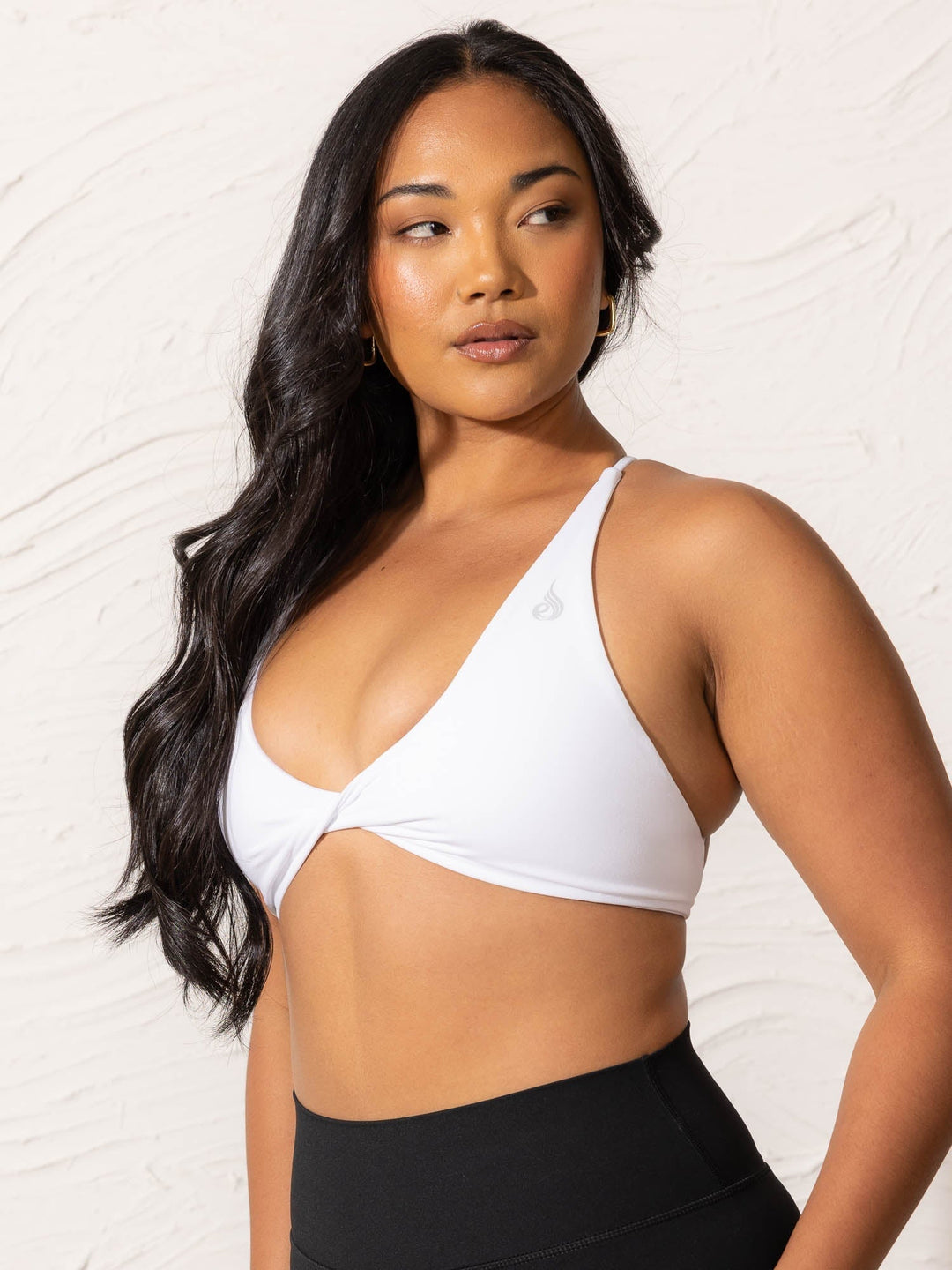 NKD Twist Sports Bra - White Clothing Ryderwear