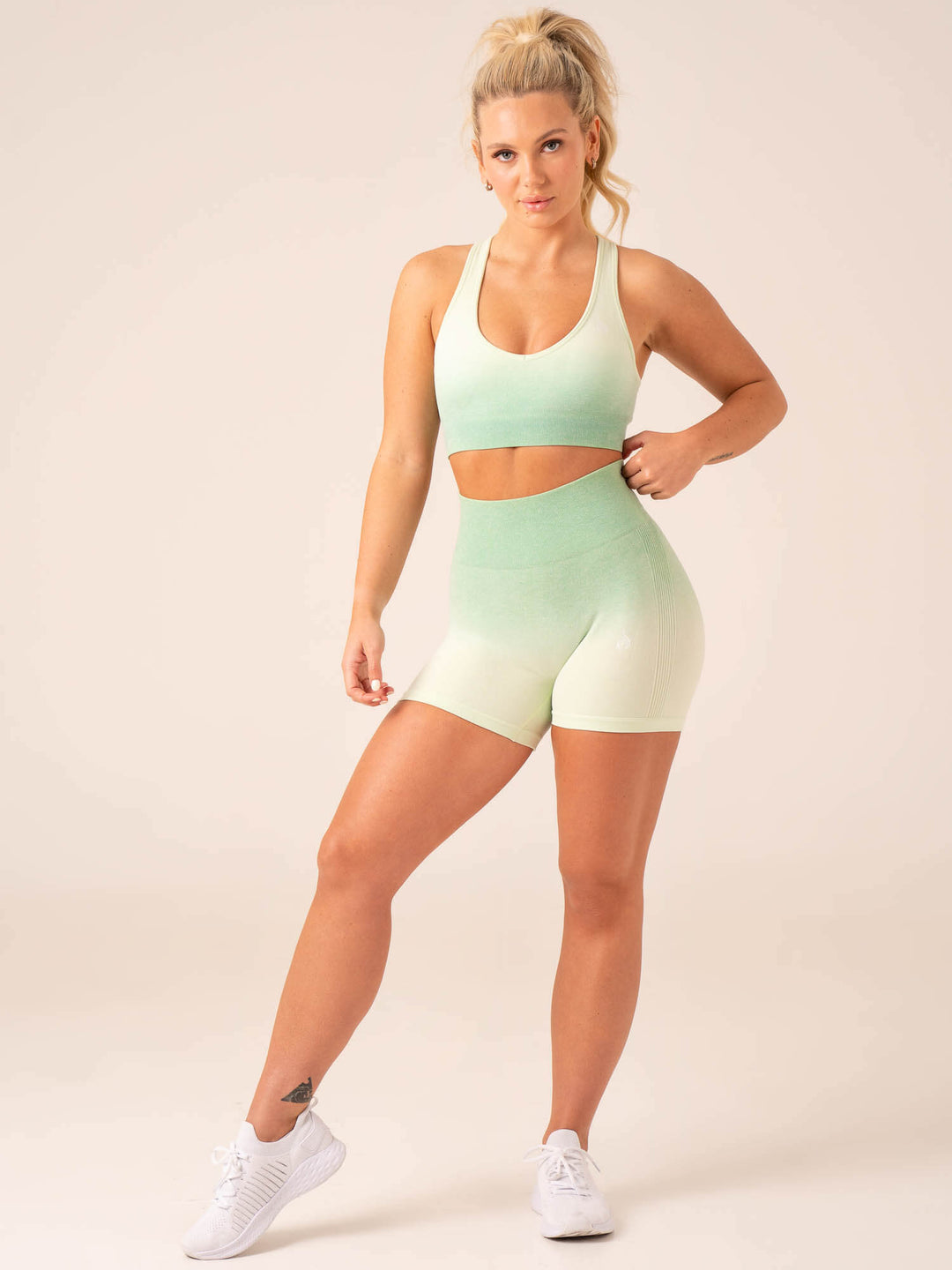 Ombre Seamless Shorts - Lime Ombre Clothing Ryderwear