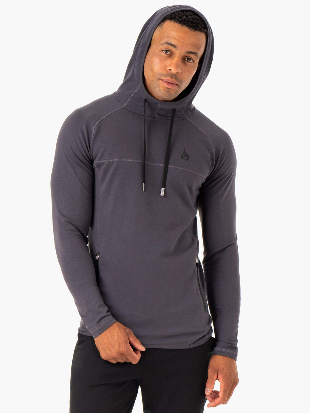 Optimal Pullover Hoodie - Charcoal Clothing Ryderwear 