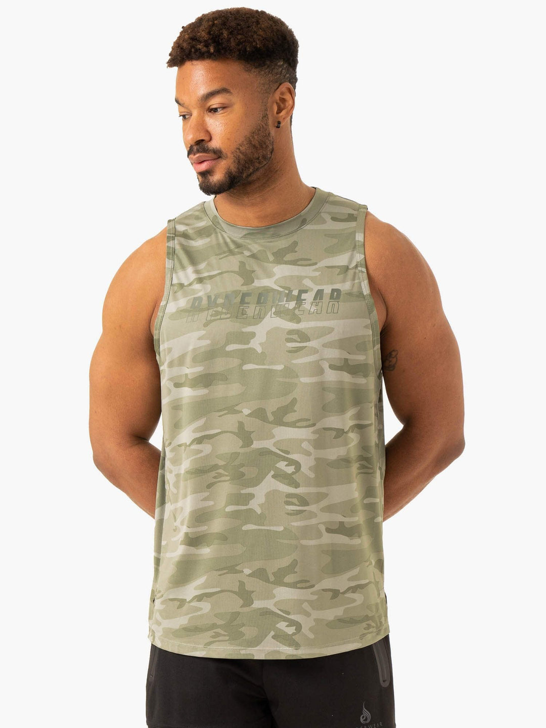 Overdrive Tank - Sage Green Camo Clothing Ryderwear 